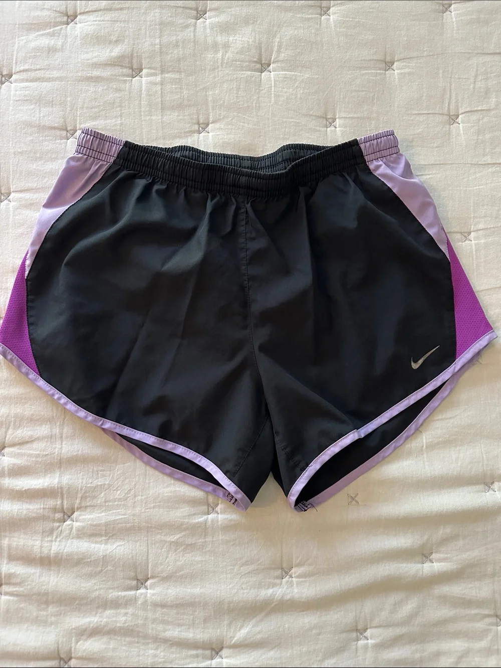 Nike Women’s Black and Lavender Athletic Shorts